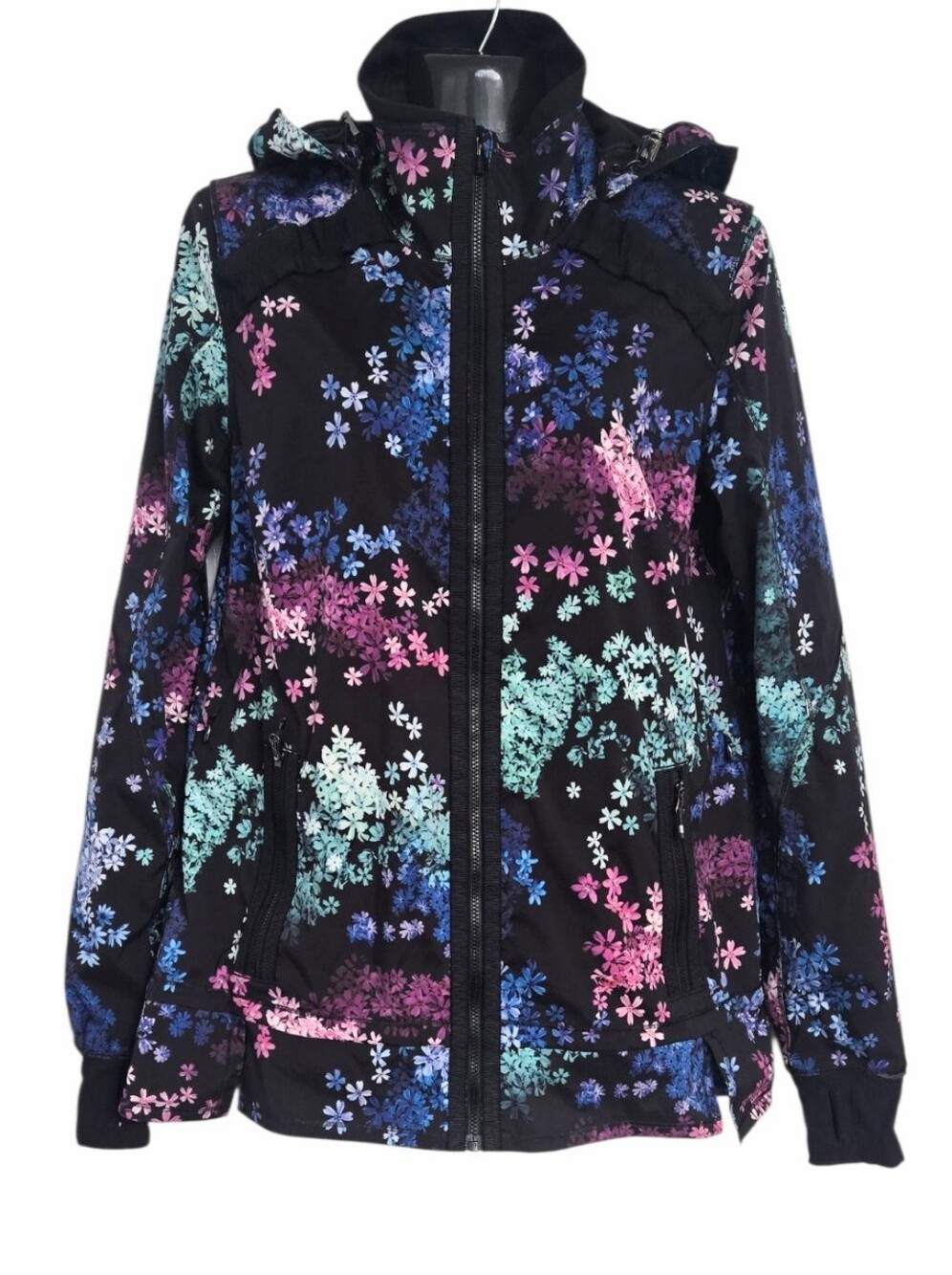 Lululemon Rise & Shine Jacket II Floral Hooded Rain Jacket (Size 8)